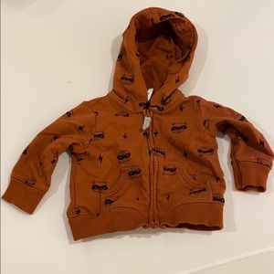 Sweet little raccoon zip up sweater